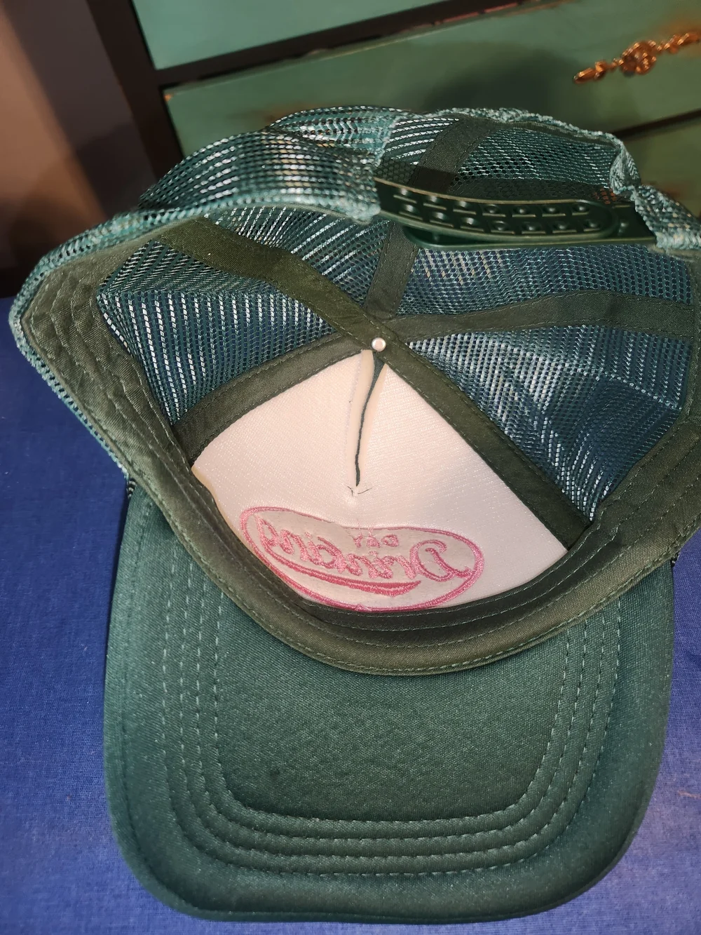 Green 'Day Drinking' Embroidered Trucker Hat
